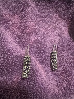 Sterling Silver Filigree Drop Earrings in Silver
